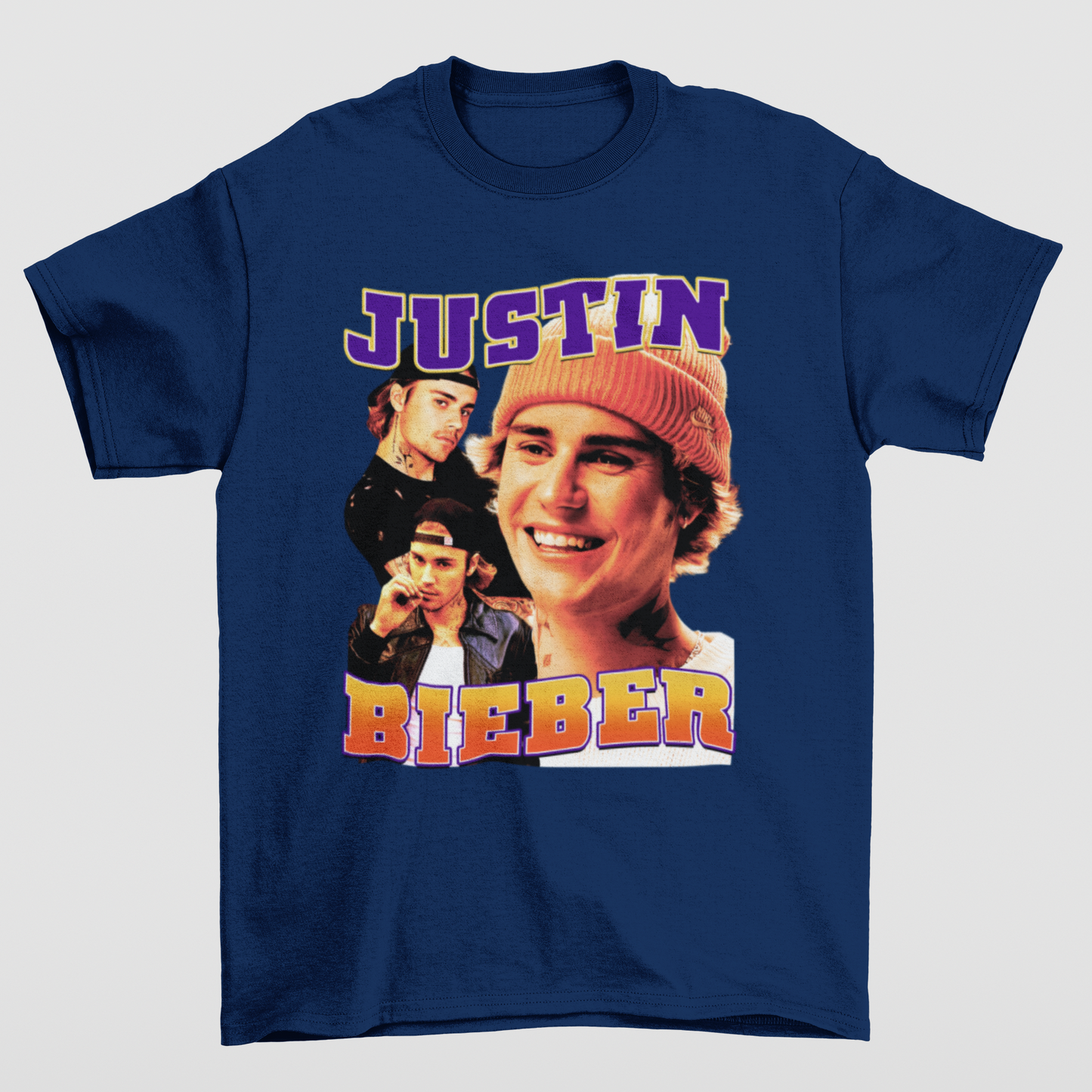 Camiseta Básica Justin Bieber 90's- azul-marinho