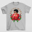 Camiseta Básica Bruno Mars Rosas- cinza