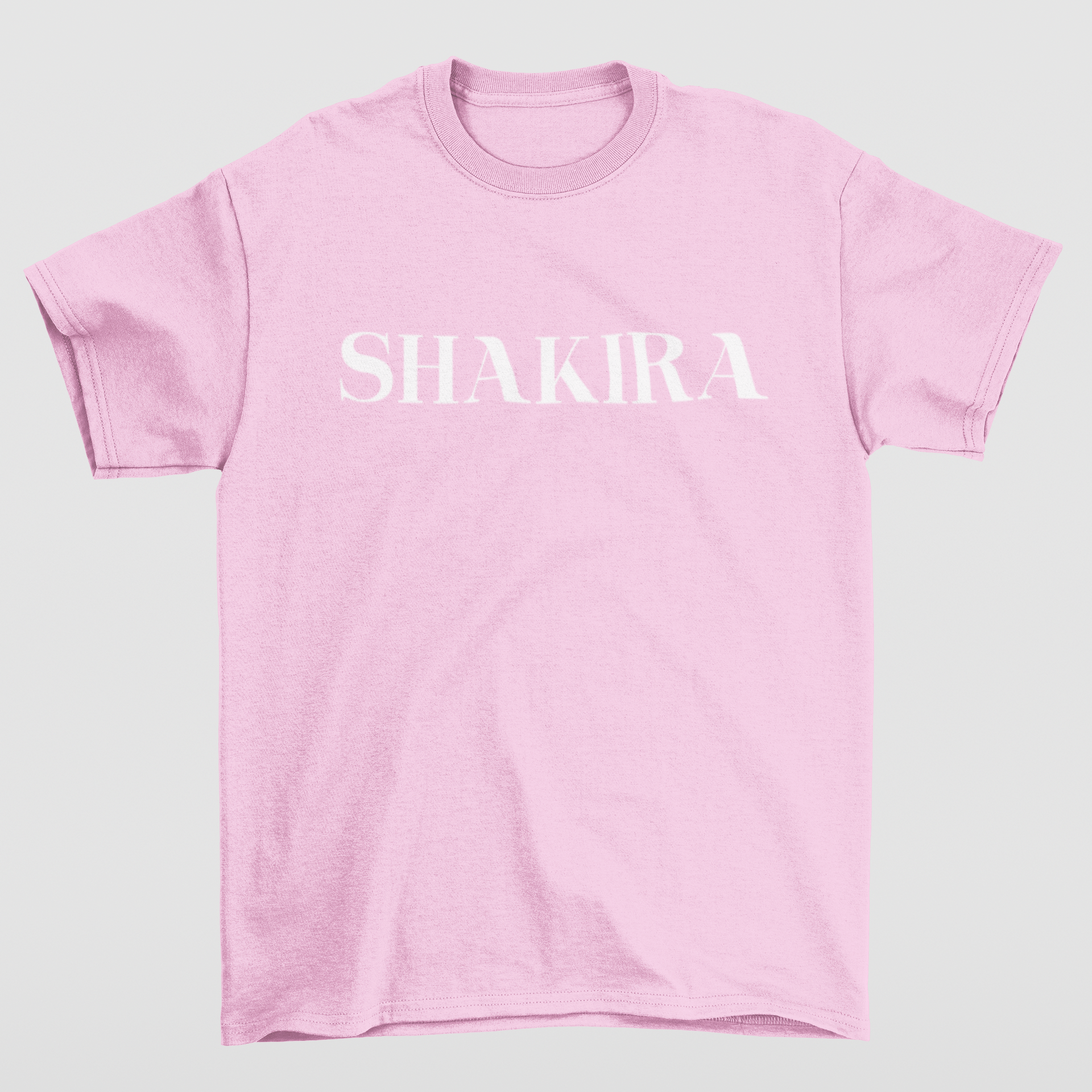 Camiseta Básica Shakira Name-ROSA BEBE