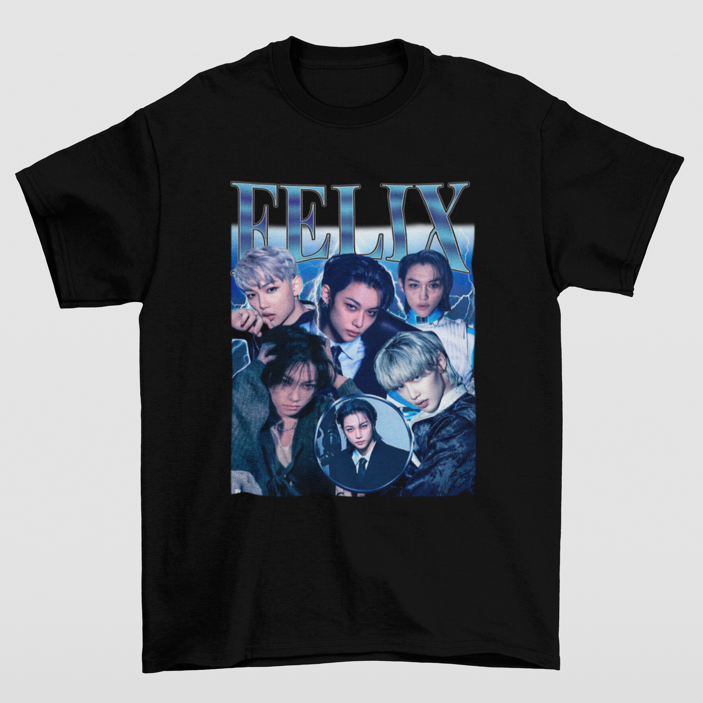 Camiseta Básica Stray Kids Felix Retro