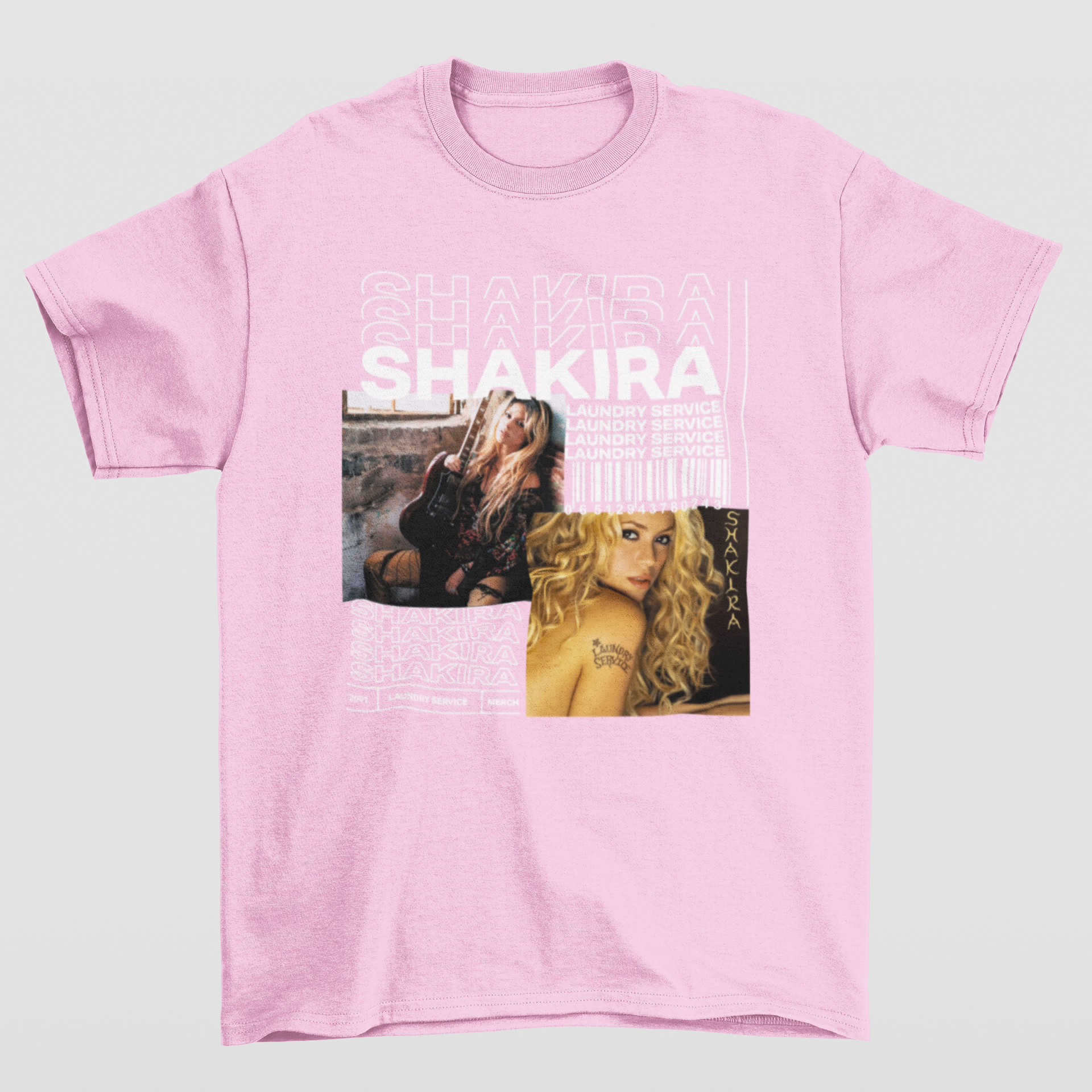 Camiseta Básica Shakira Aesthetic- rosa bebe