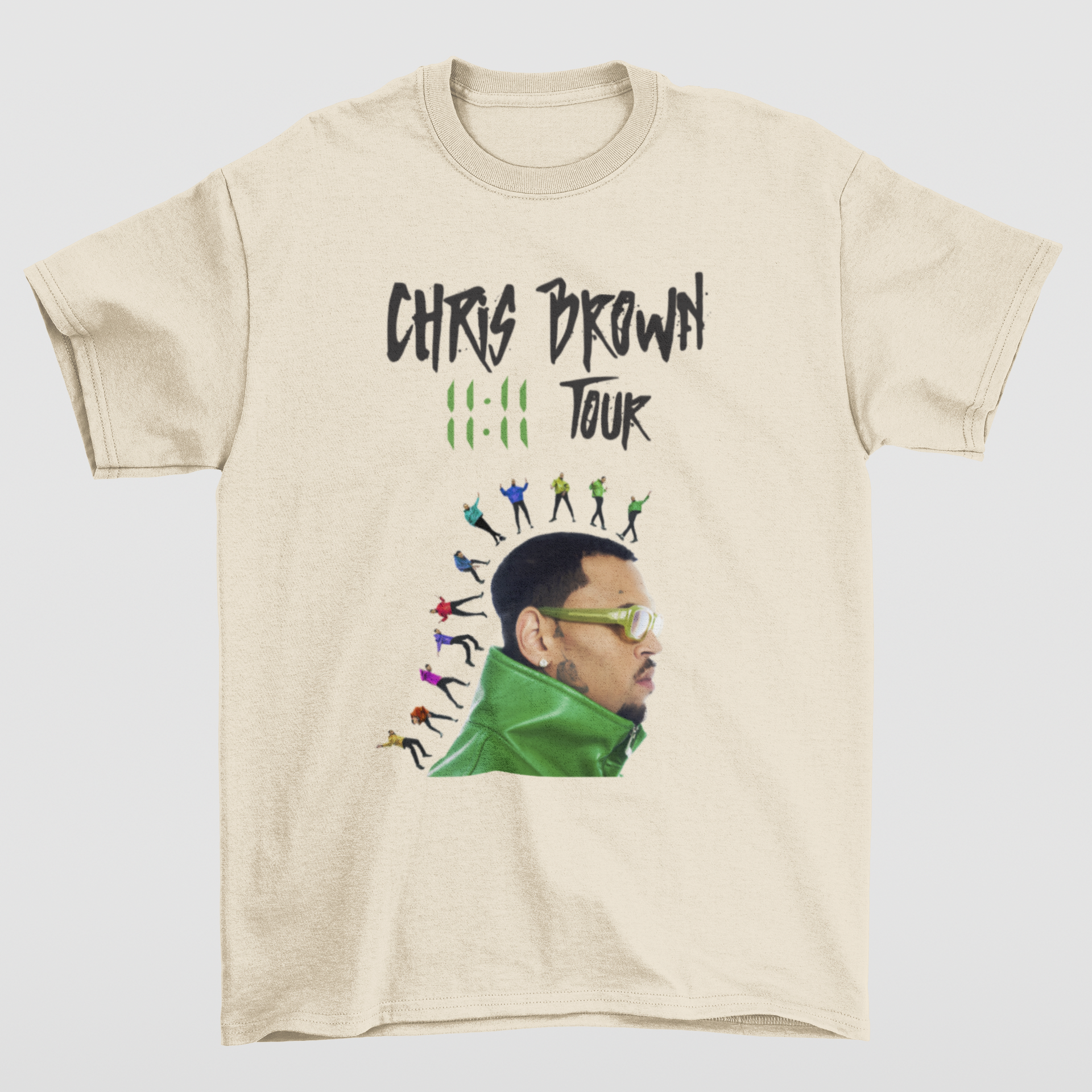 Camiseta Básica Chris Brown 11:11 Tour- PÉROLA