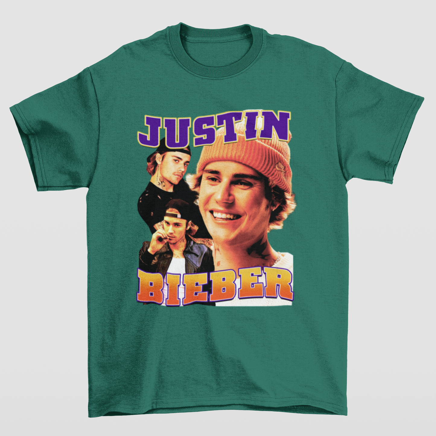Camiseta Básica Justin Bieber 90's- verde