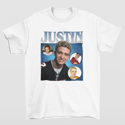 Camiseta Básica Justin Timberlake 90's Retro