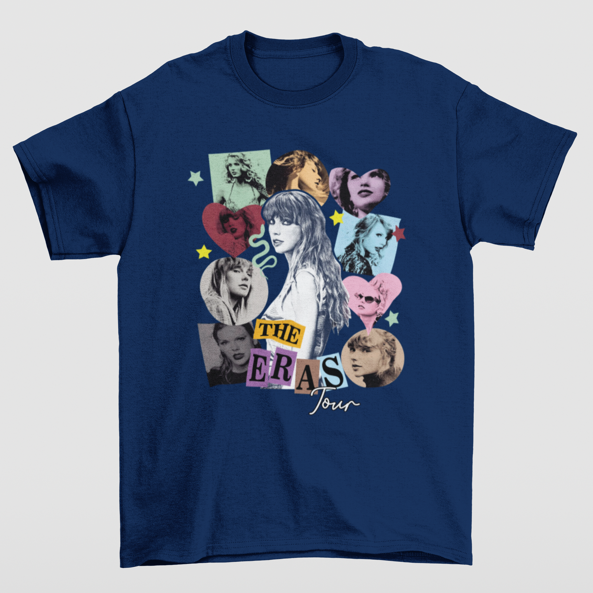 Camiseta Básica Taylor Swift The Eras Tour Hearts- azul-marinho