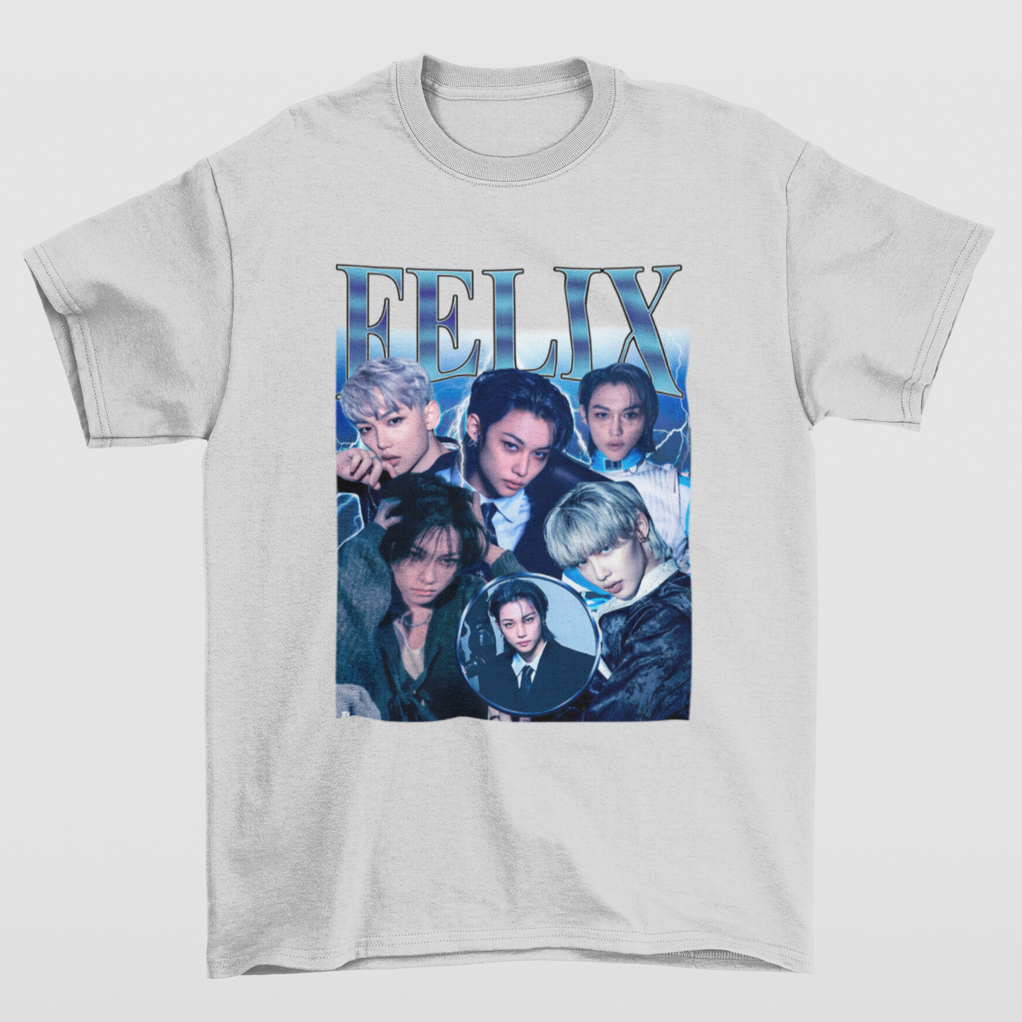 Camiseta Básica Stray Kids Felix Retro