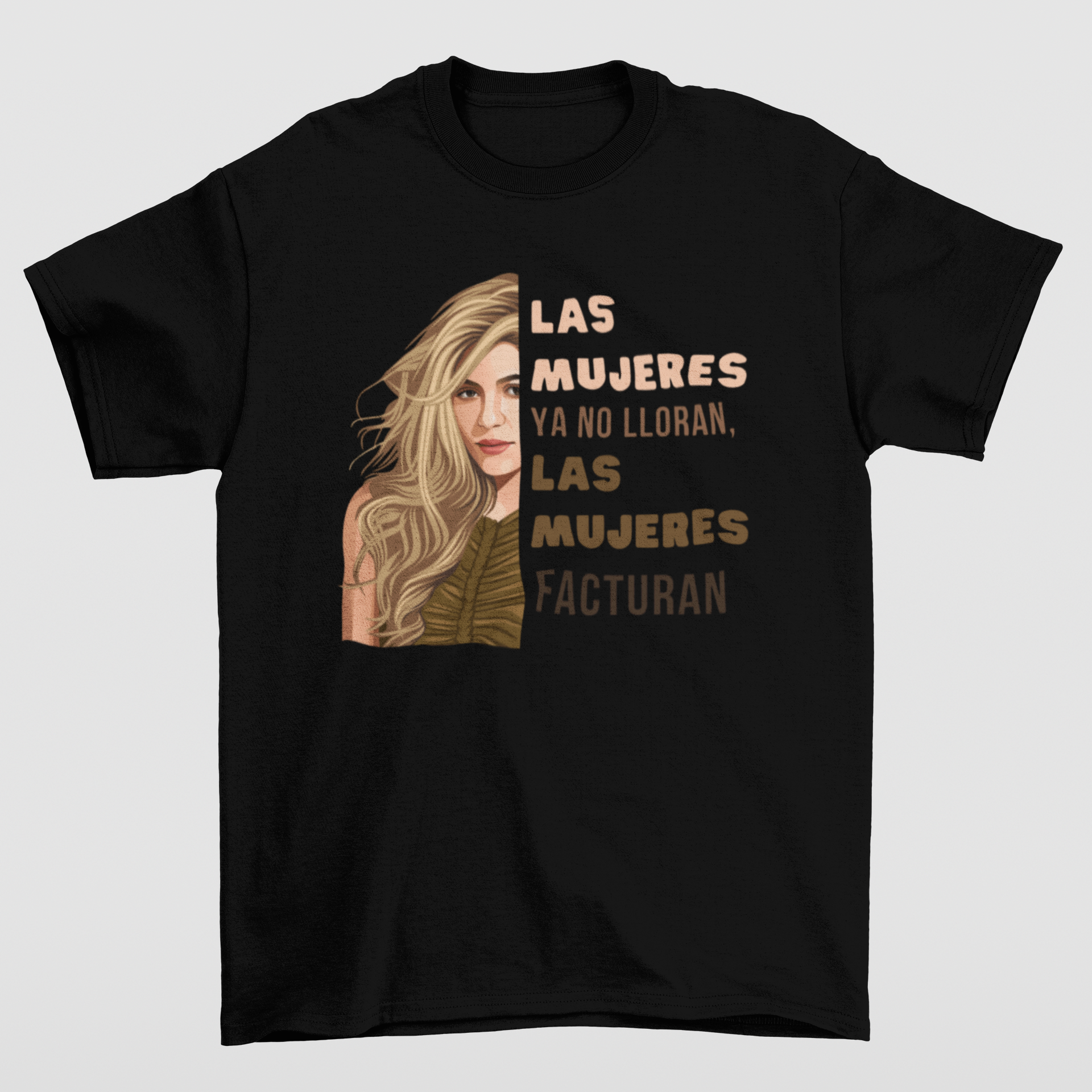 Camiseta Básica Shakira Las Mujeres-PRETO