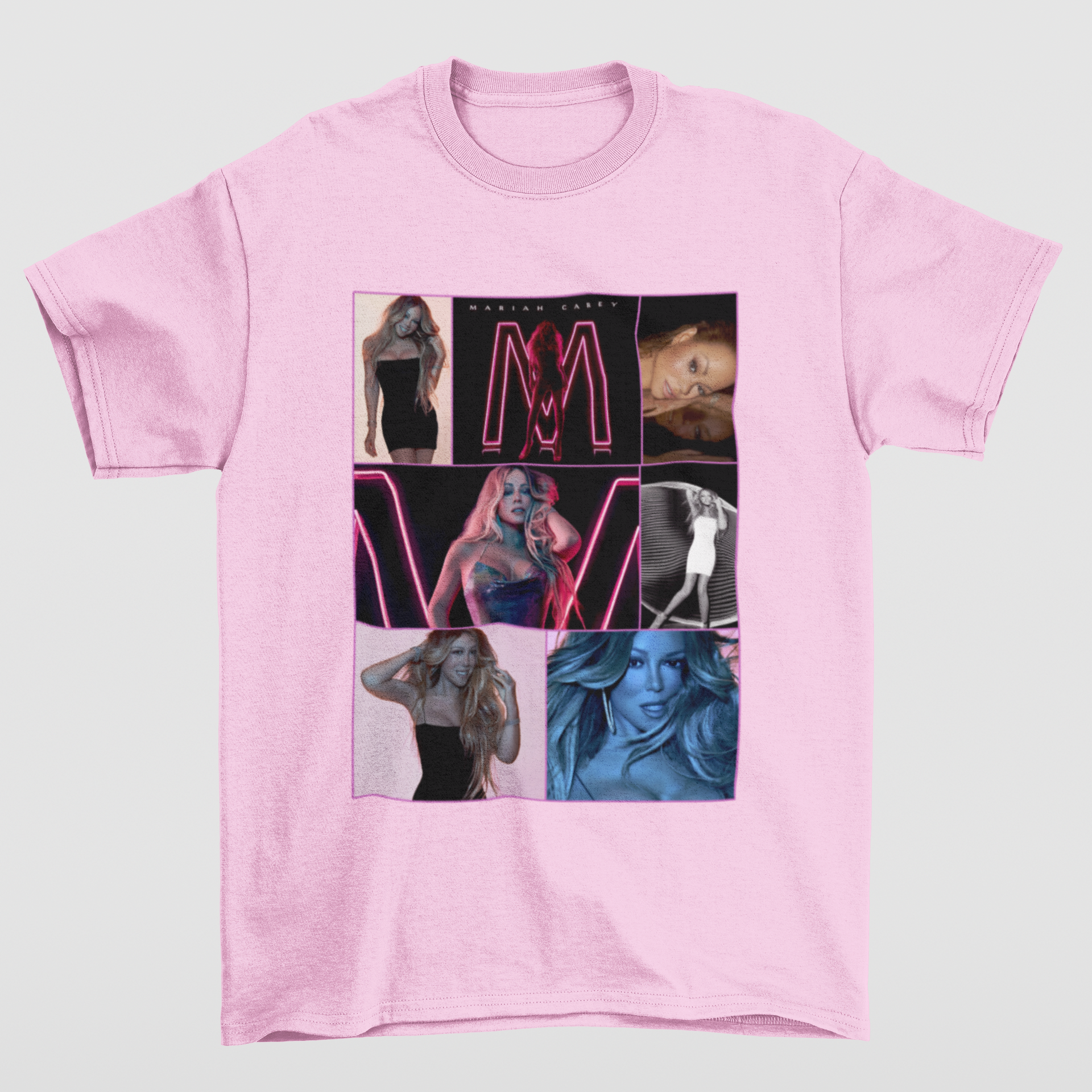 Camiseta Básica Mariah Carey 90's Vintage- rosa bebe