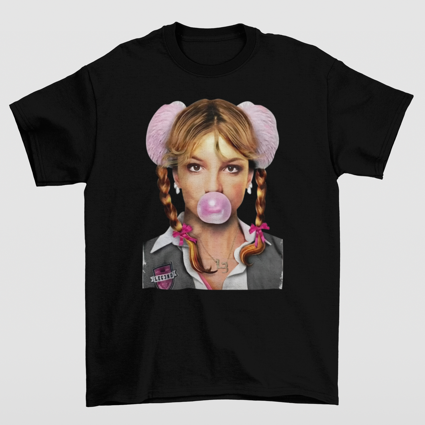 Camiseta Básica Britney Spears Bubble- preto