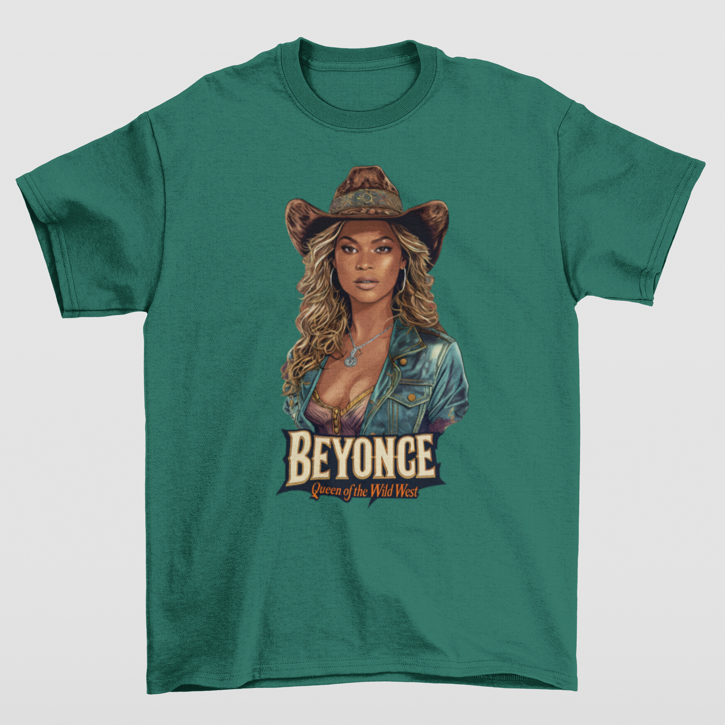 Camiseta Básica Beyoncé Wild West - verde