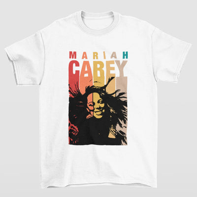 Camiseta Básica Mariah Carey Graphic- BRANCO