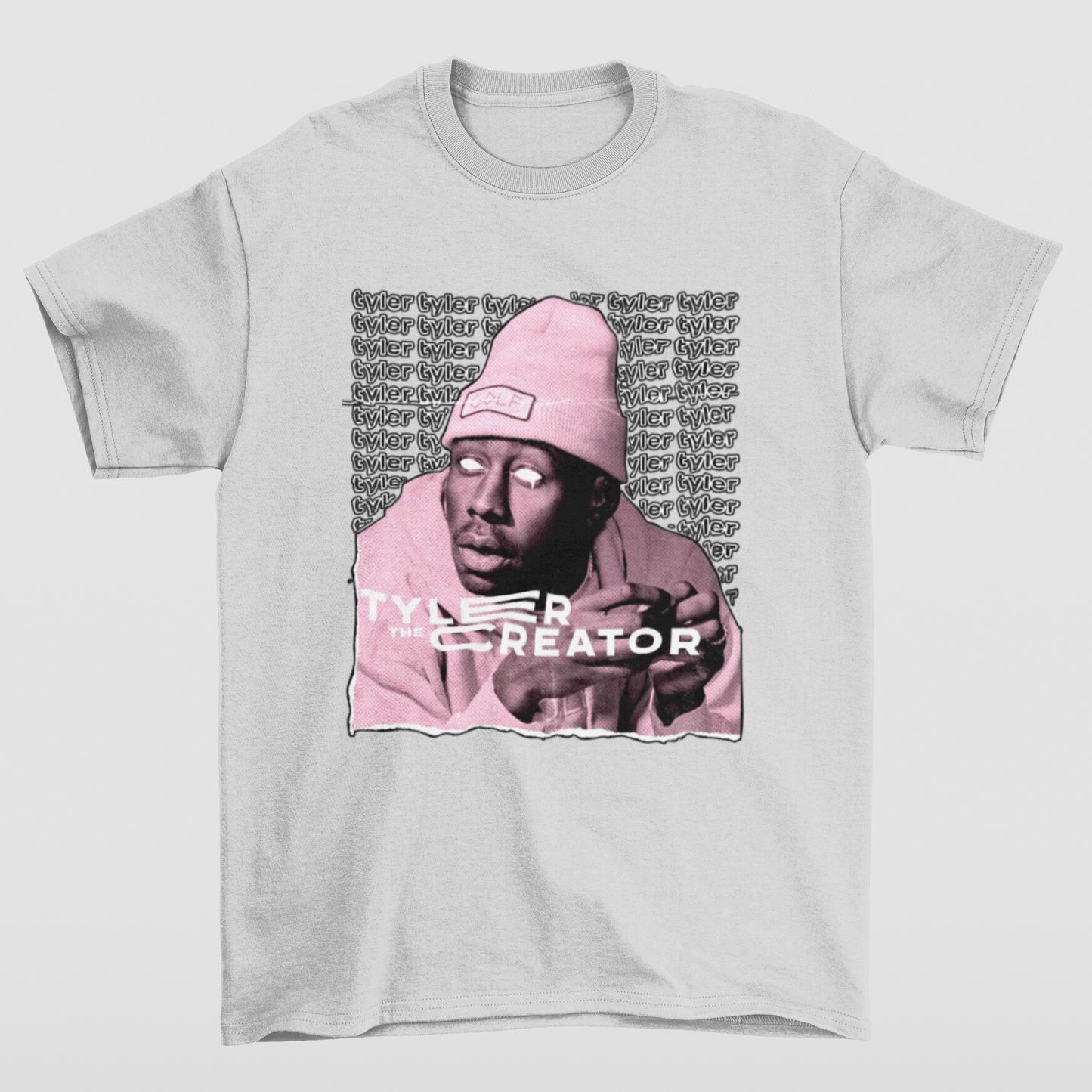 Camiseta Básica Tyler The Creator Graphic Design - cinza