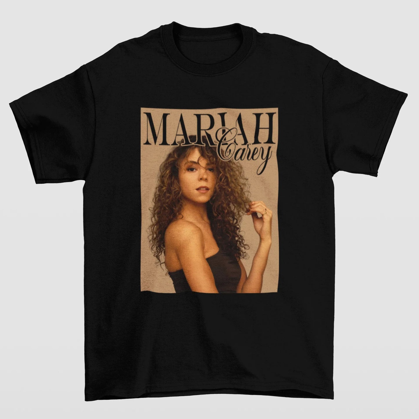 Camiseta Básica Mariah Carey 90'S Photo- preto