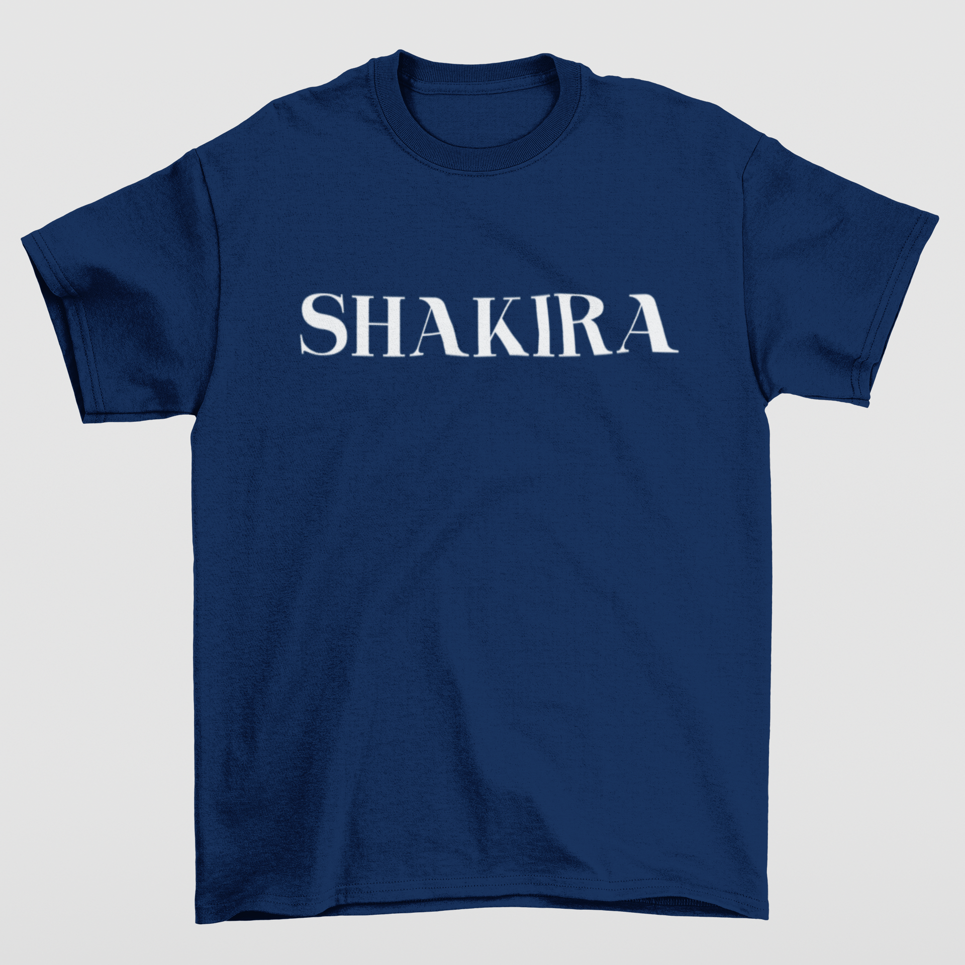 Camiseta Básica Shakira Name-AZUL BEBE