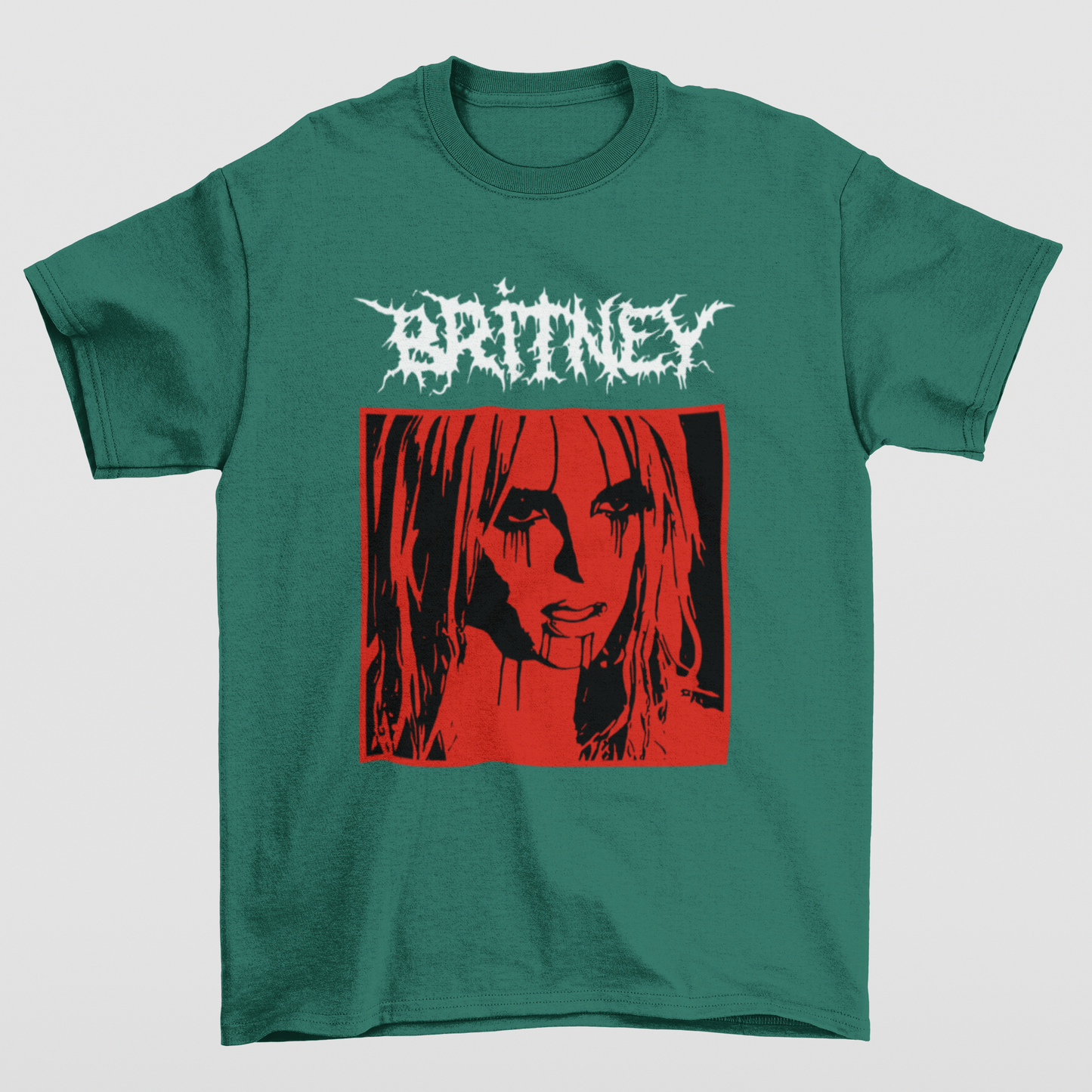 Camiseta Básica Britney Spears Metal- verde