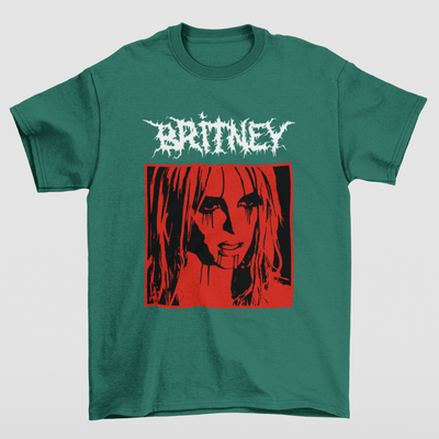 Camiseta Básica Britney Spears Metal- verde