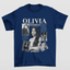 Camiseta Básica Olivia Rodrigo Black and White- azul-marinho