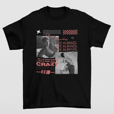 Camiseta Básica Shawn Mendes Live in Brazil