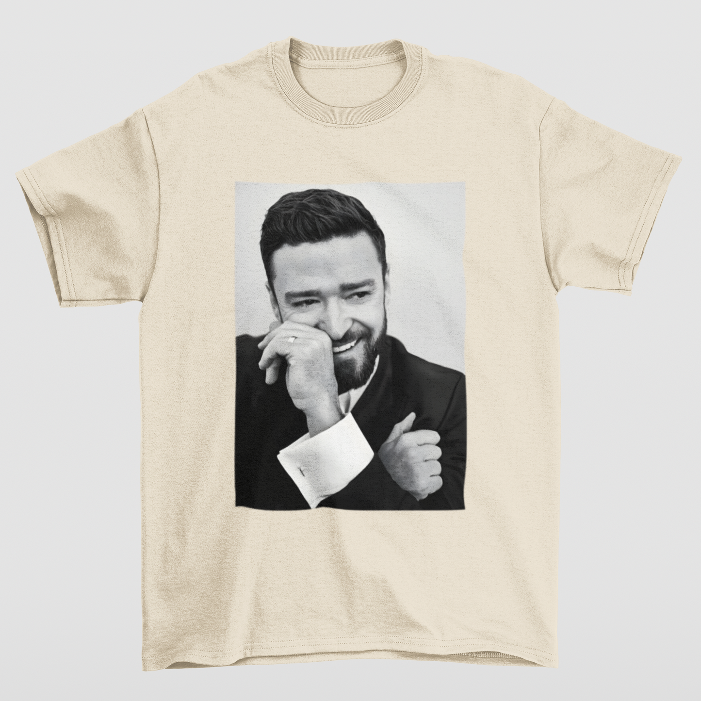 Camiseta Básica Justin Timberlake Photo P&B