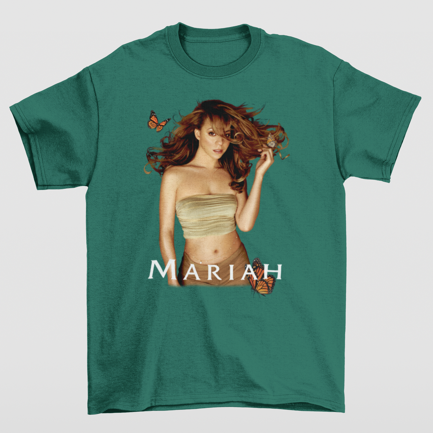 Camiseta Básica Mariah Carey Butterfly- VERDE