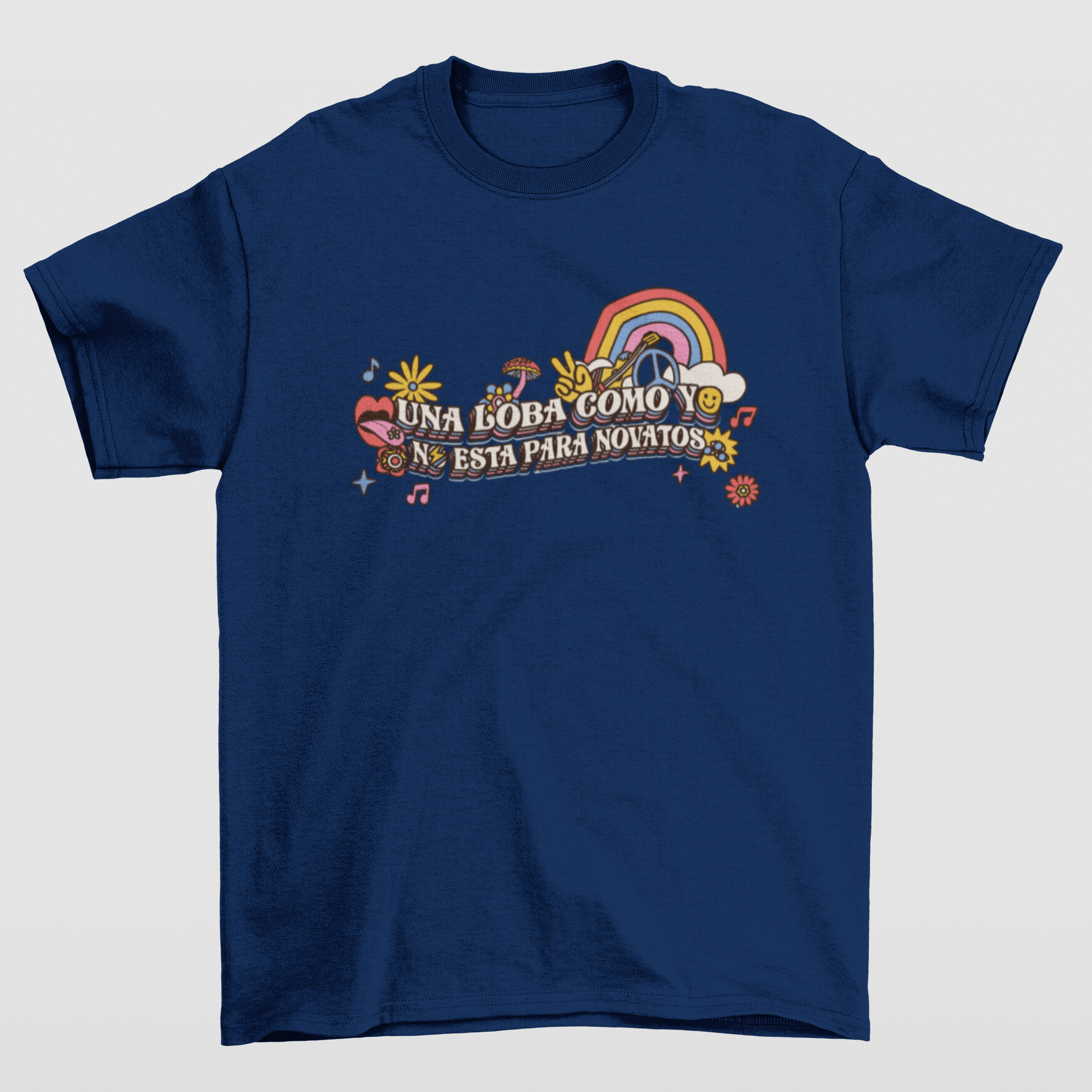 Camiseta Básica Shakira Una Loba Como Yo- azul-marinho