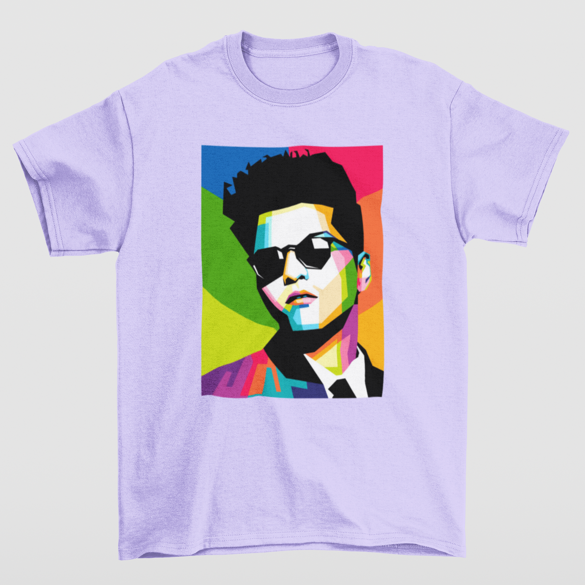 Camiseta Básica Bruno Mars Colors- lilás