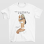 Camiseta Básica Christina Aguilera Stripped- branco