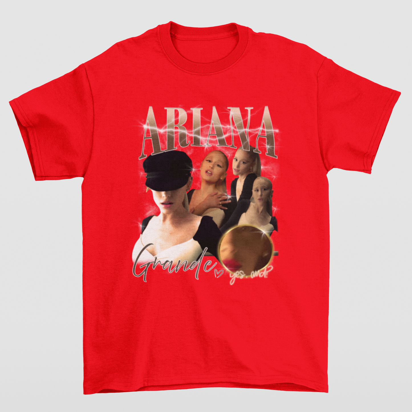 Camiseta Básica Ariana Grande Graphic 2024- vermelho