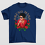 Camiseta Básica Bruno Mars Rosas- azul-marinho