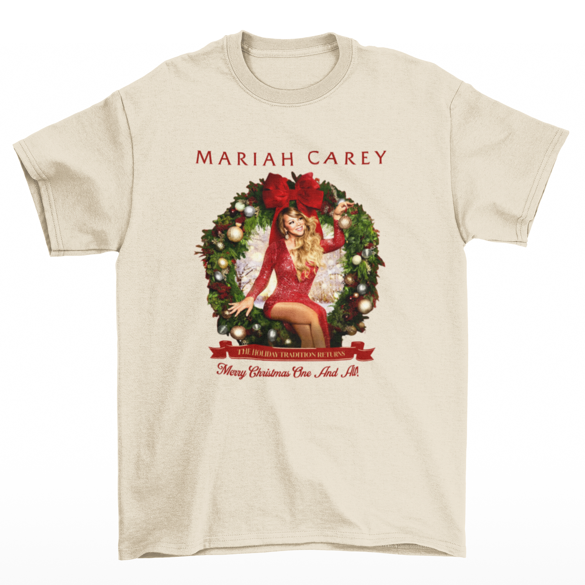 Camiseta Básica Christmas Mariah Carey Xmas- pérola