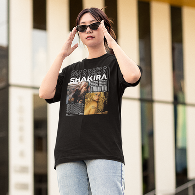 Camiseta Básica Shakira Aesthetic- preto