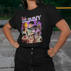 Camiseta Básica Bad Bunny Faces