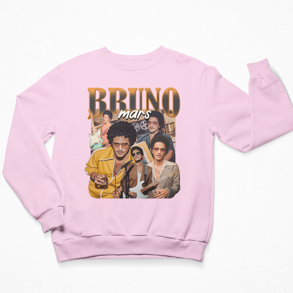 Moletom Gola Redonda Bruno Mars 90's Graphic Vintage