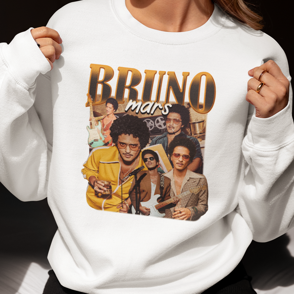 Moletom Gola Redonda Bruno Mars 90's Graphic Vintage