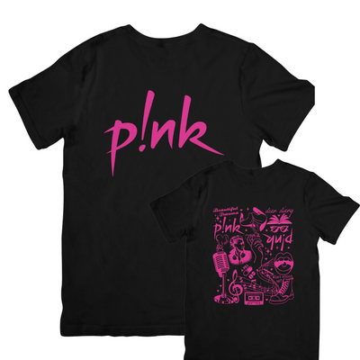 Camiseta Básica P!nk Music Graphic