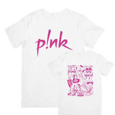 Camiseta Básica P!nk Music Graphic