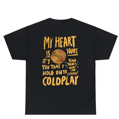 Camiseta Básica Coldplay My Heart Is Yours