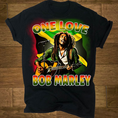 Camiseta Básica Bob Marley One Love Graphic