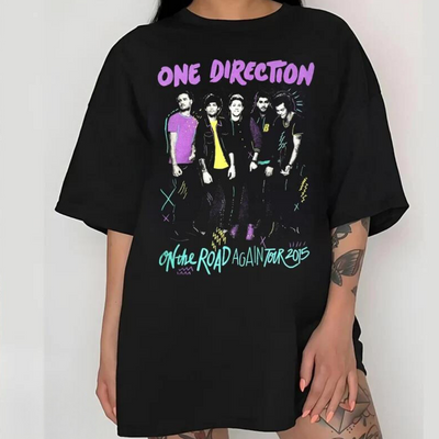 Camiseta Básica One Direction On The Road Again Tour 2015