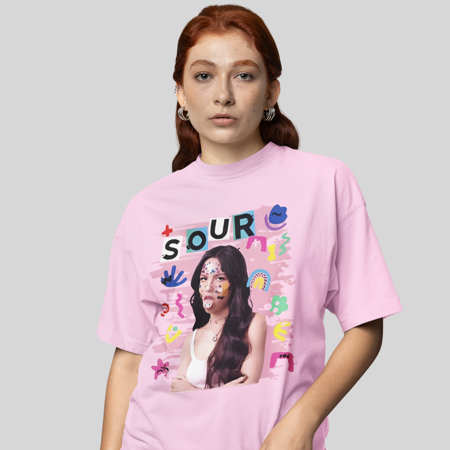 Camiseta Básica Olivia Rodrigo Sour- rosa bebe