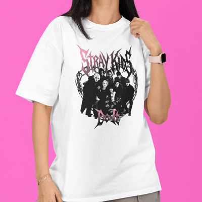 Camiseta Básica Stray Kids Y2K Group