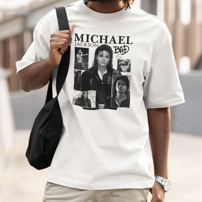 Camiseta Básica Michael Jackson Bad Era