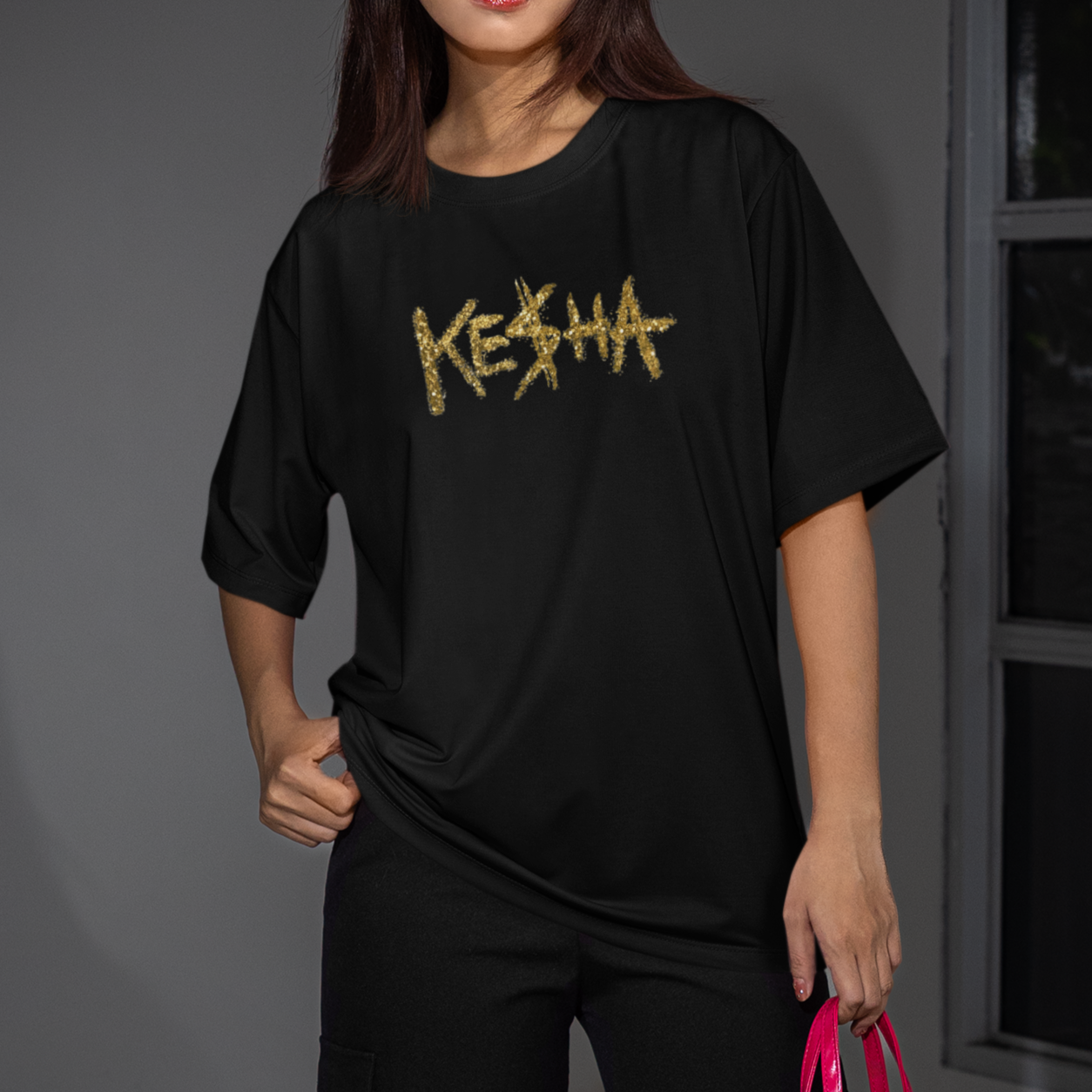 Camiseta Básica Ke$ha Logo Name