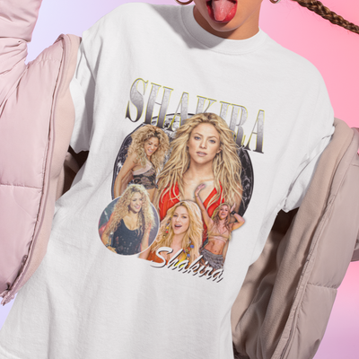 Camiseta Básica Shakira Graphic- BRANCO