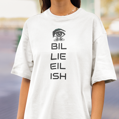 Camiseta Básica Billie Eilish Illustrated