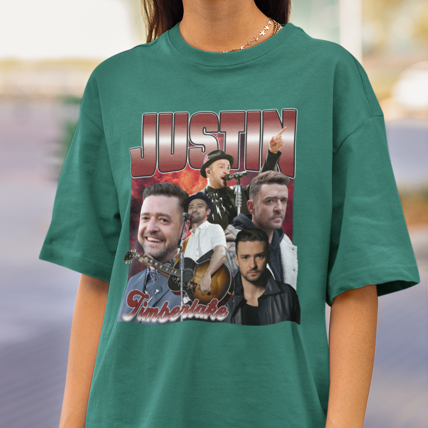 Camiseta Básica Justin Timberlake Retro Vintage