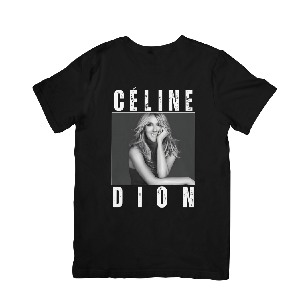 Camiseta Básica Céline Dion P&B