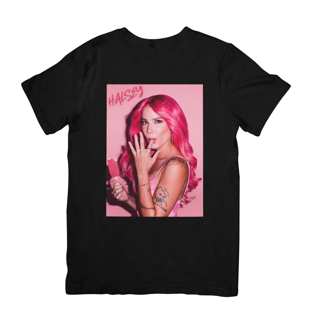 Camiseta Básica Halsey Photo Preto