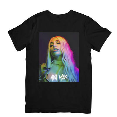 Camiseta Básica Ava Max Rainbow - Preto