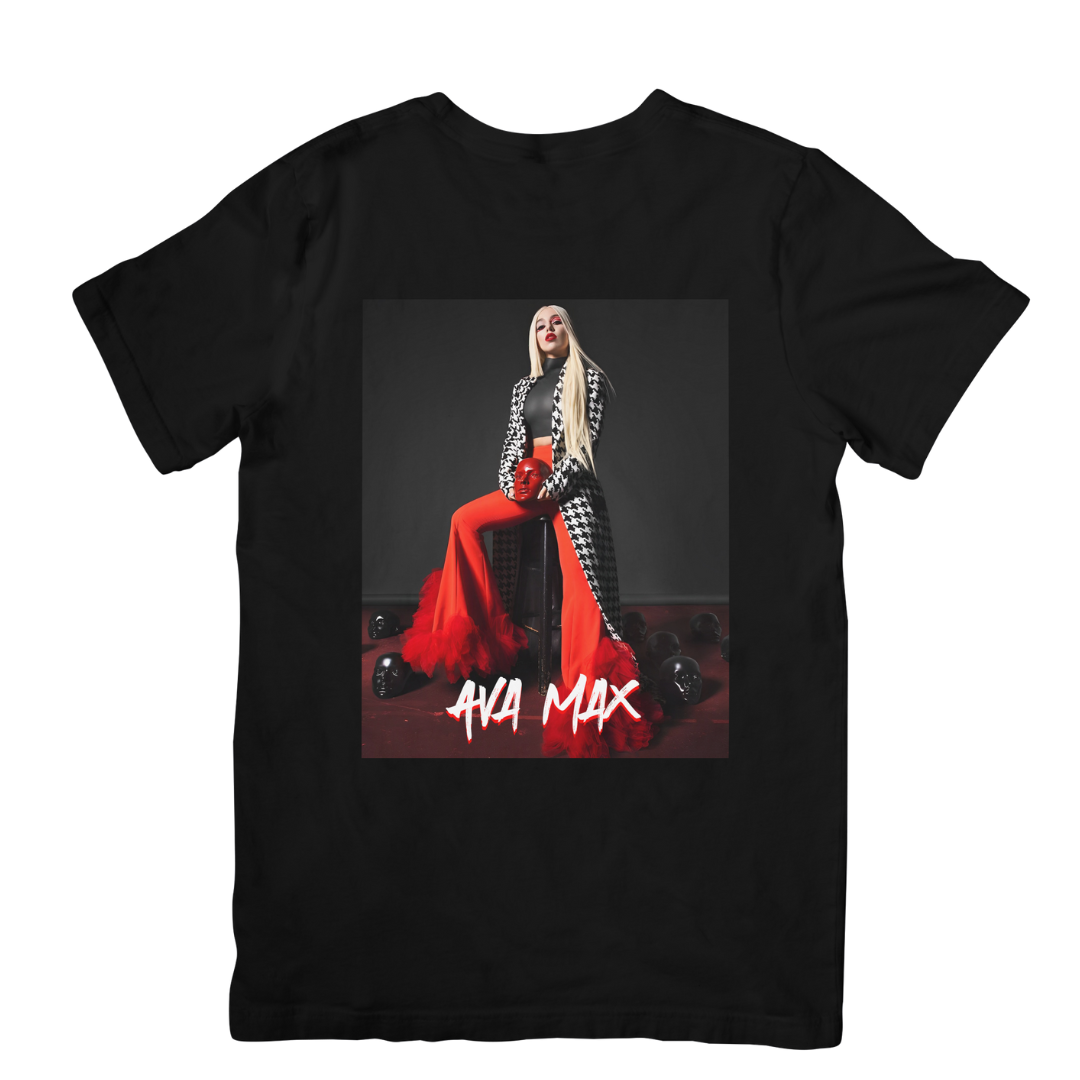 Camiseta Básica Ava Max Red - Preto